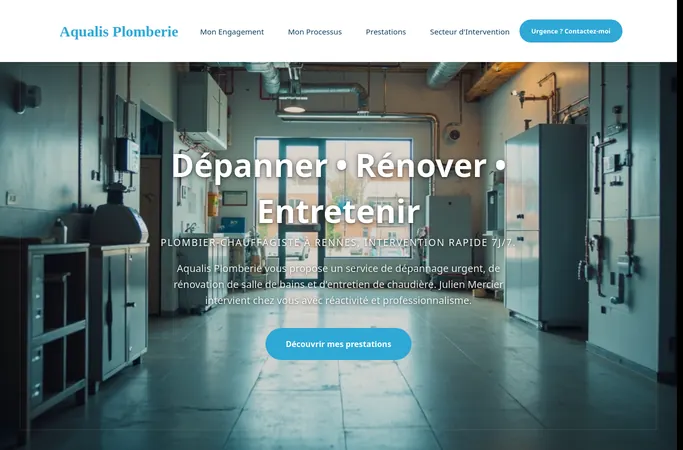 Forhåndsvisning av forsiden til demo-plombier.agentwealthy.com